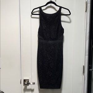 Sexy ultra fitted did black lace dress